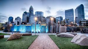 Romare Bearden Park with Charlotte skyline